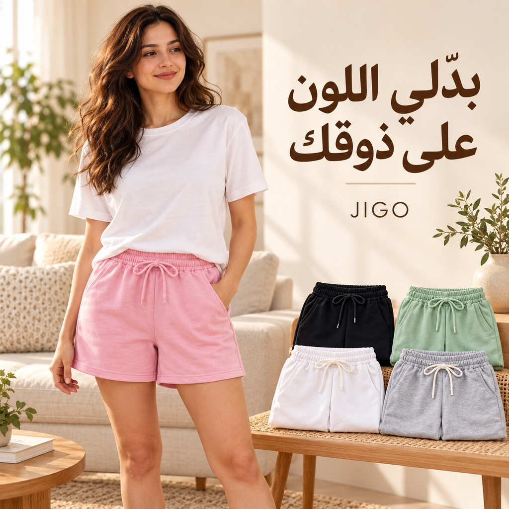 باك 5 شورتات نسائية — خمسة ألوان بـ199 درهم